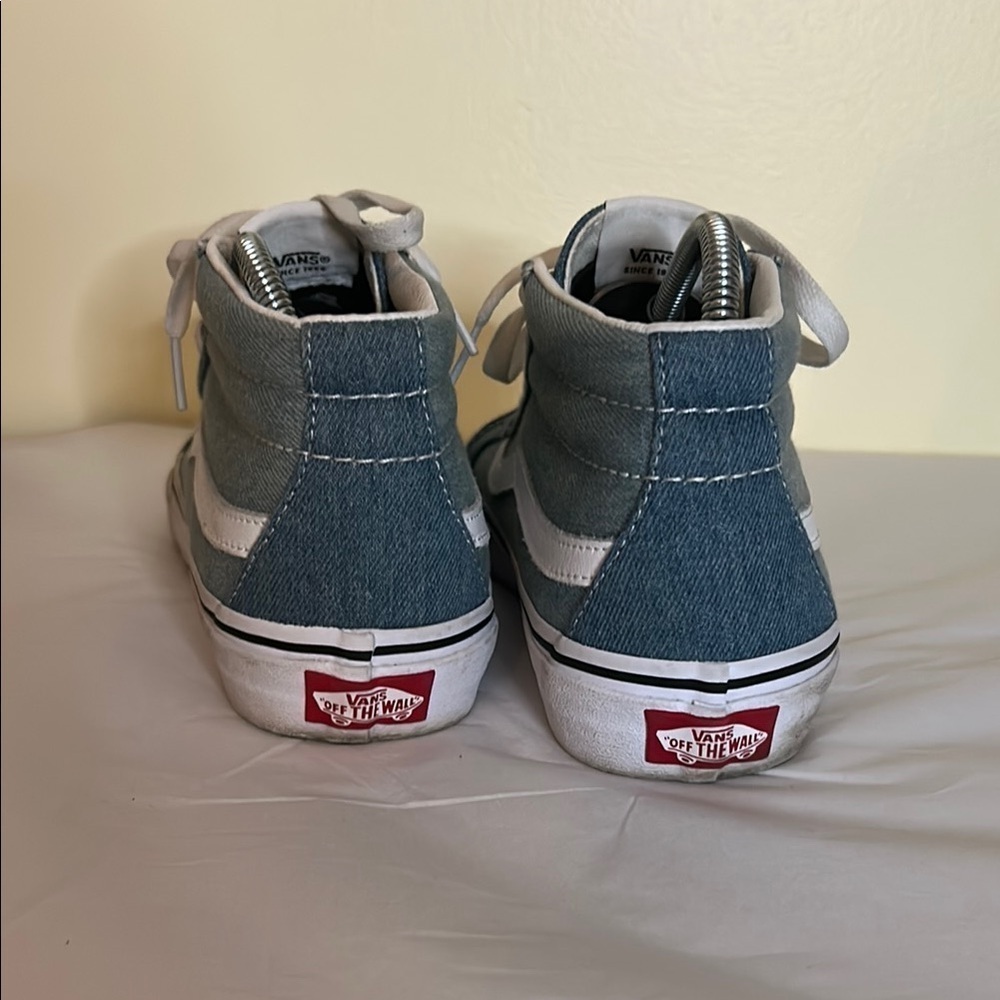Vans Women’s Sk8-mid Reissu Denim Blue Lace Up Shoes Size 7.5 - Picture 5 of 12
